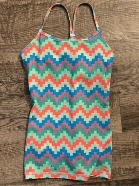 Ivivva Girls Colorful Zig Zag Racerback Tank Top